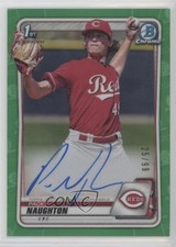 2020 Bowman Chrome Prospect Green Refractor 25/99 Packy Naughton Auto 0yw2