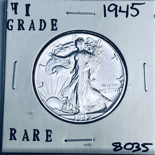 1945 LIBERTY WALKING SILVER HALF DOLLAR HI GRADE U.S. MINT RARE COIN 8035