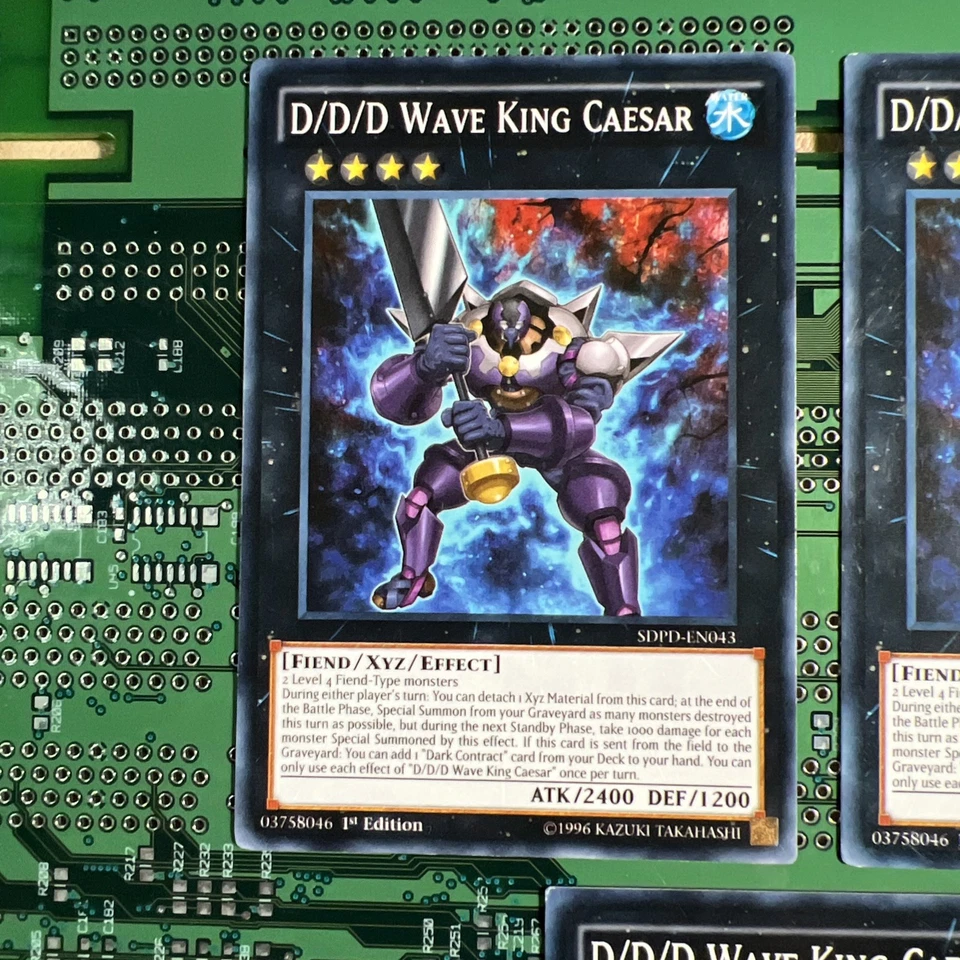 D/D/D Wave King Caesar - SDPD-EN043 - Common 1st Edition Yugioh Card 3 - Image 2 of 4