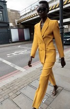 ZARA HIGH-WAISTED SLIM PANTS M,L MUSTARD  8145/656/305