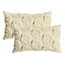 AVOIN Colorlife 12x20 Thanksgiving Turkey Throw Pillow Covers Set of 2 Beige