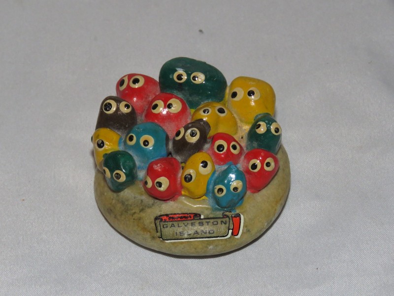 Vintage Galveston Island Rock ROCK CONCERT Paperweight MCM Hand Painted