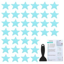 36 Pcs Star Bathtub Non Slip Stickers 4.13x4.13 Inch, Blue