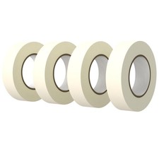 Masking Tape 0.75 Inch x 55 Yards, 4 Rolls White Masking Tape Bulk, General P...