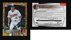 2025 Bowman Chrome Prospects Gold Shimmer Refractor /50 Nate George #BCP-184