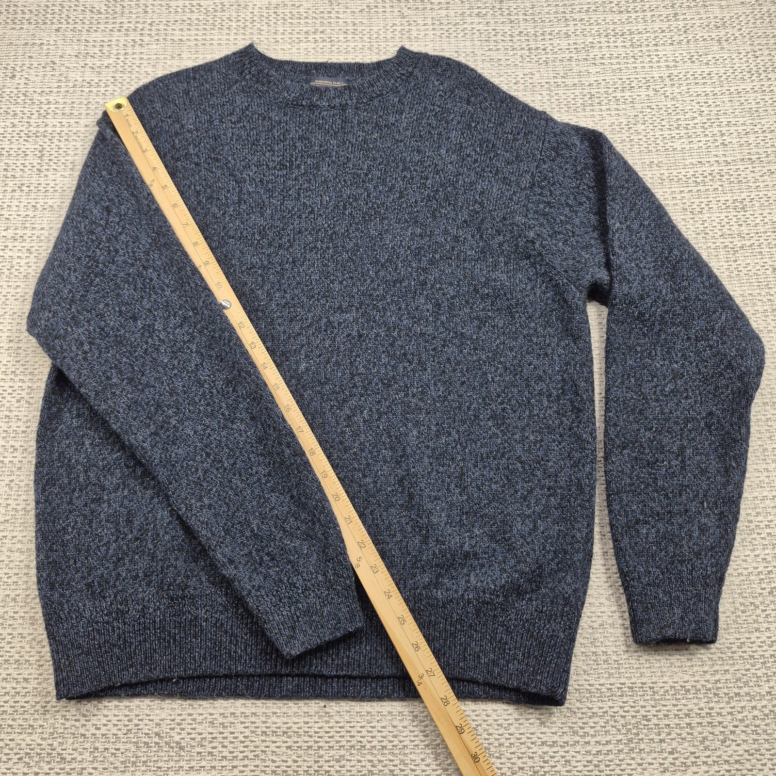 Pendleton Sweater Mens Large Blue Solid Washable … - image 12