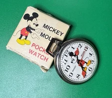 Disney Mickey Mouse Pocket Watch by Bradley Time Division New York Works/Ticks