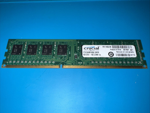 Crucial CT51264BA160BJ (PC3-12800) (DDR3-1600), DDR3 SDRAM, DIMM) RAM Module