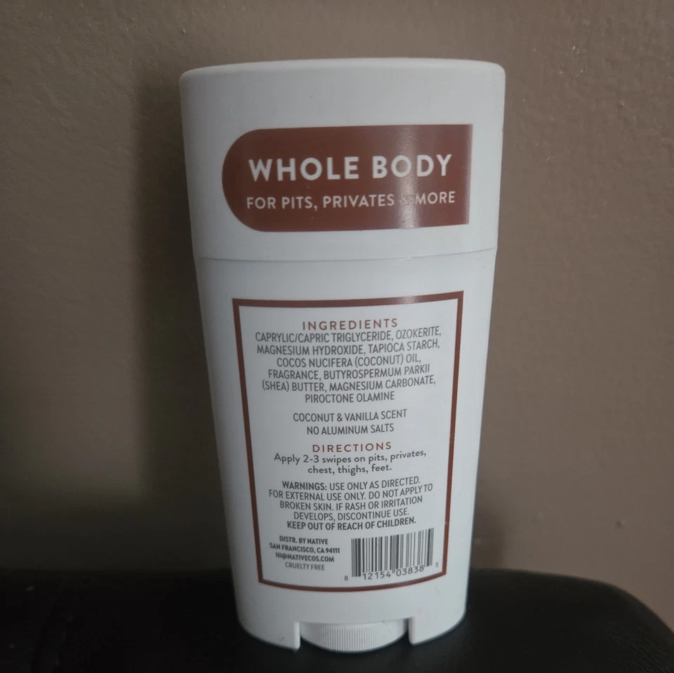 Native Whole Body Deodorant Coconut & Vanilla 2.3 oz - Image 2 of 2