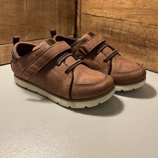 Stride Rite 360 Ethan Size 12m Brown Faux Leather/Toddler Shoe W Memory Foam