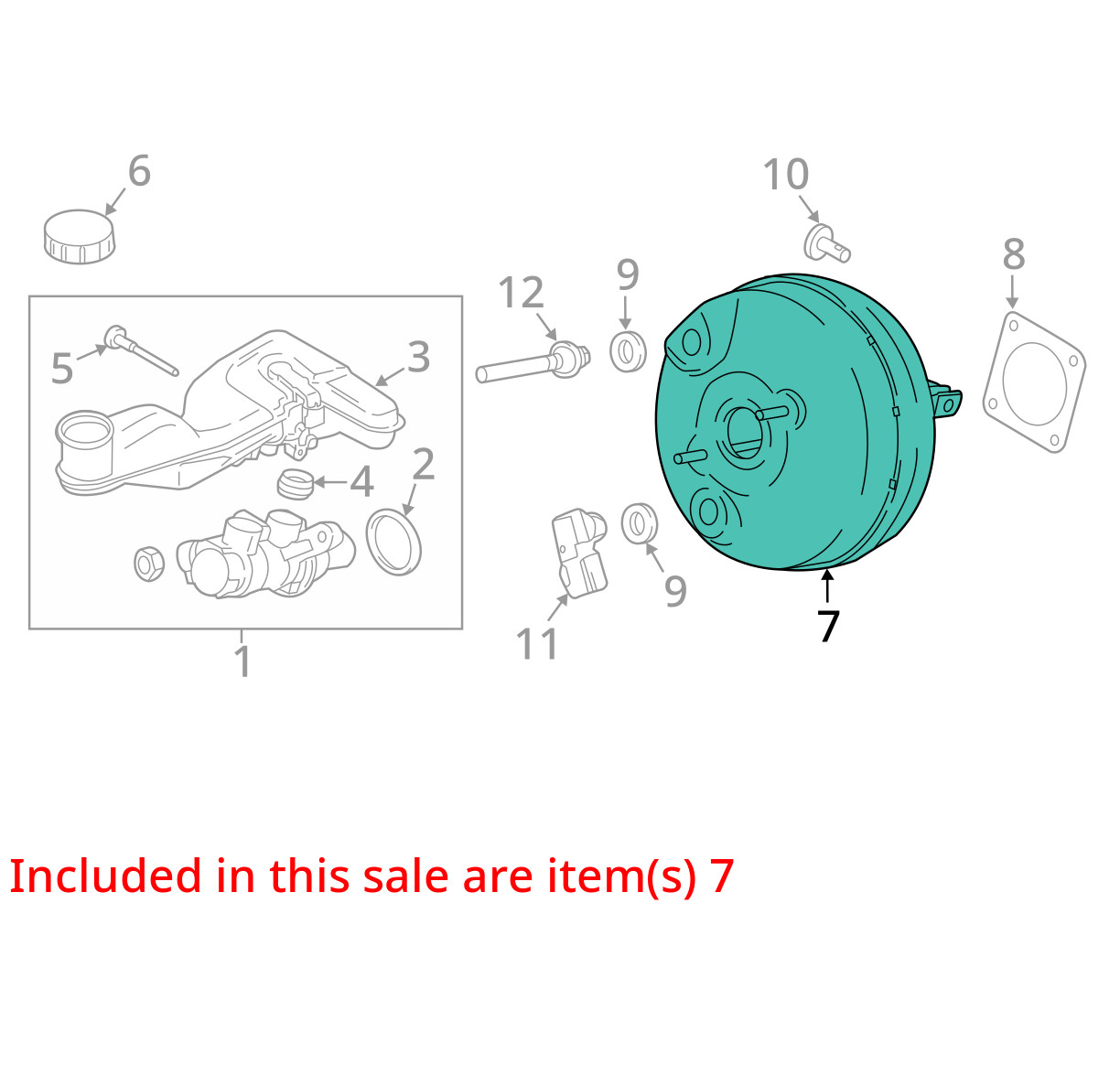 Power Brake Booster Fits 15-23 EDGE 832959