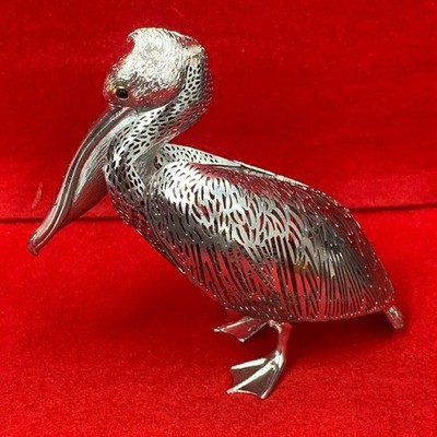 Christofle Pelican Bird Figurine Lumiere d'Argent Silver Plated France Object