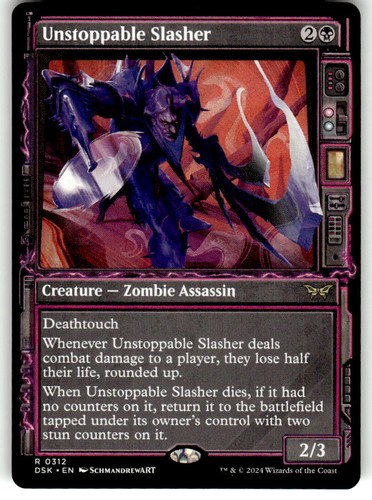 MTG - Unstoppable Slasher (Showcase) 312 - Duskmourn : House of Horror NM