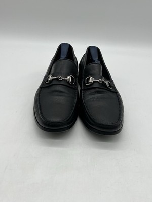 Monte Rosso Trieste Mens Size 12 Black Leather Horsebit Loafers Dress Shoes.