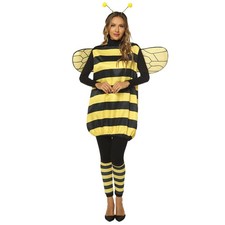 Halloween Adult Bee Costume Women Bee Dress with Wings Headband Leg Sleeves ...