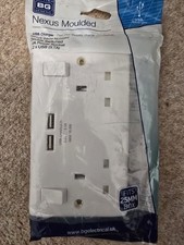 Image of Nexus Moulded Usb Charger Double Switched 13A Power SOCKET +2x USB 3.1A BG Prod