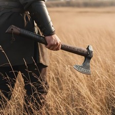Viking Axe, Carbon Steel Viking Axe, Hand Forged Custom Made Camping Axe