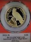 **Rare Gold Coin***Pre Sale** 2023 - W  American Liberty $100***Red Core Hit***