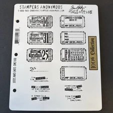 Tim Holtz Stampers Anonymous Odds Ends Not Inked Cling Rubber Stamps CMS100
