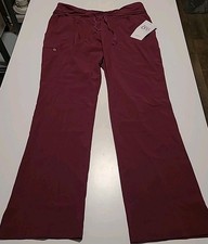 NWT Barco One 5206 Stride Pant 5 Pocket Mid-Rise LG Women's Scrub Pants Wine
