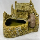 Shawnee 769 Ceramic Grist Mill Olive Green Planter Water Well Art MCM Display