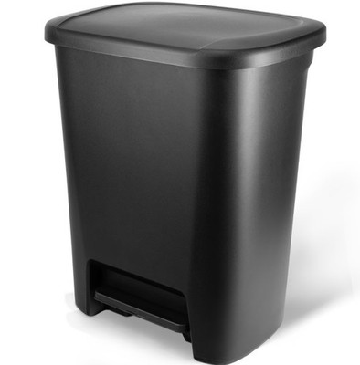 Hefty Kitchen Trash Can 20.1 Gallon Plastic Step Garbage Bin with Foot Pedal Lid