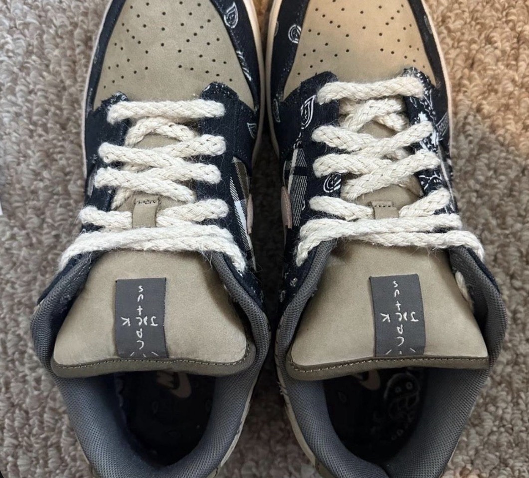 Nike SB Dunk Low Travis Scott Cactus Jack Bandana Plaid Shoes US 10M 3