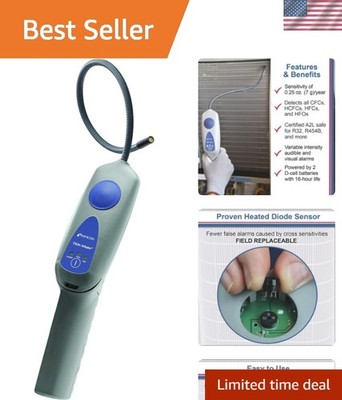 Heated Diode Refrigerant Leak Detector - Detects All CFCs & HFOs, Easy to Use