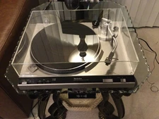 Technics SL-3200 Turntable, Extra Clean, AT Cart, New Lid, Serviced, Watch Video