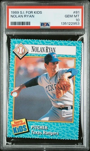 135122953 Nolan Ryan 1989 Sports Illustrated For Kids #81 PSA 10