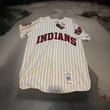 Rocky Colavito Signed Mitchell & Ness Indians Flannel Jersey JSA W Inscriptions