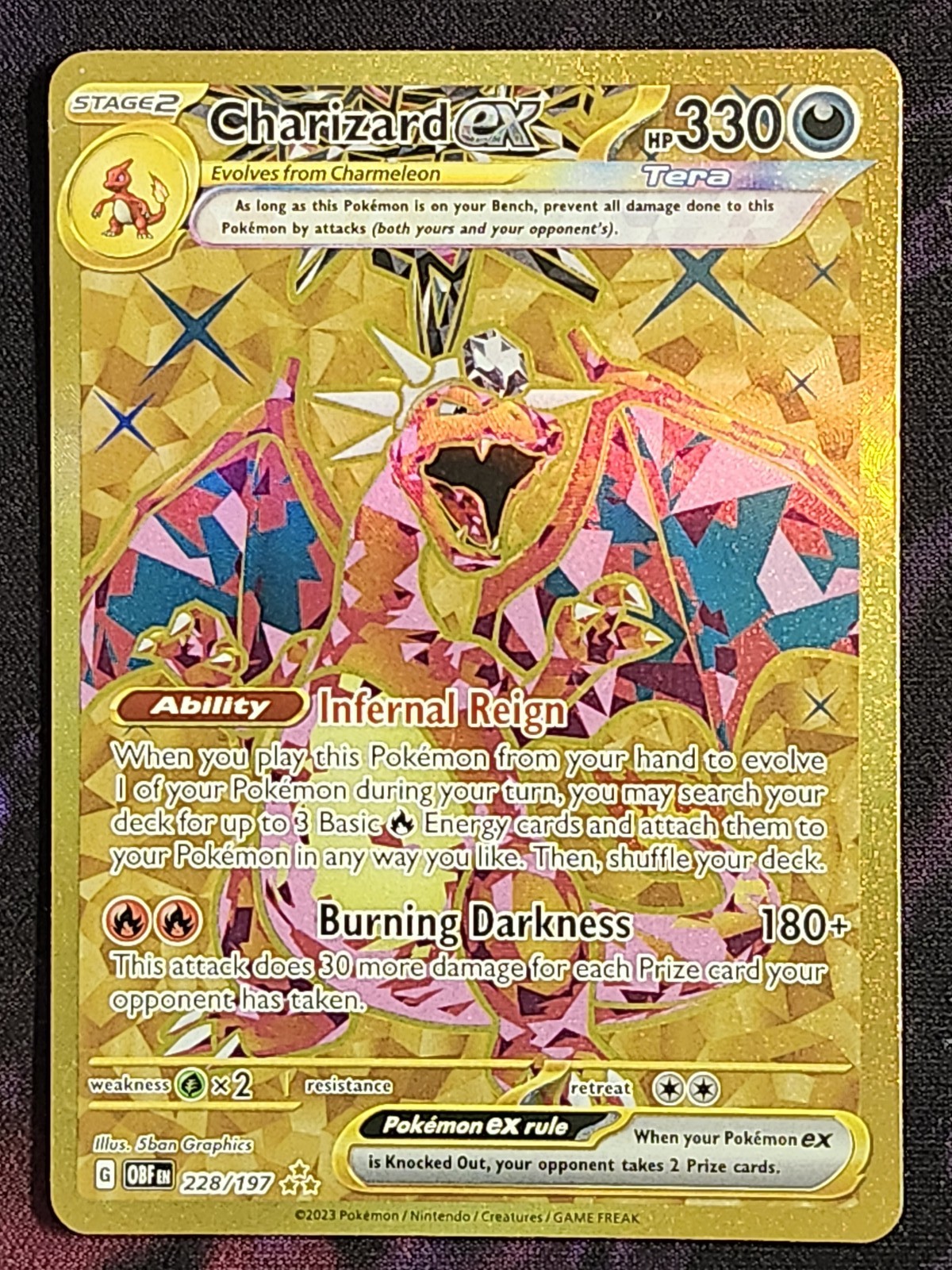 Pokemon Charizard EX 228/197 (LP) Obsidian Flames OBF