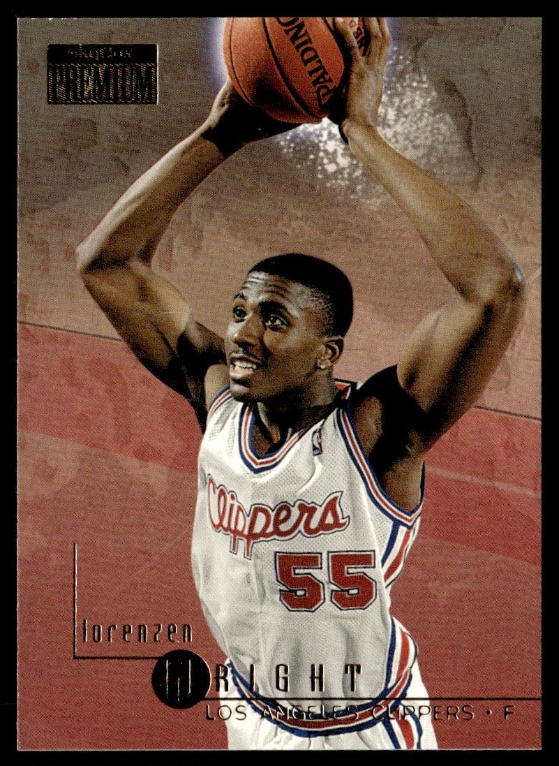 1996-97 SkyBox Premium Lorenzen Wright Rookie Los Angeles Clippers #54