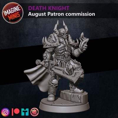 Death Knight, Evil Paladin, Warcraft | 32mm Scale Unpainted Miniature D&D