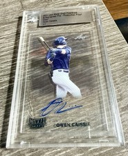 2021 Leaf Metal Draft Owen Caissie CLEAR AUTO 1/1 Pre-Production Proof 1-of-1