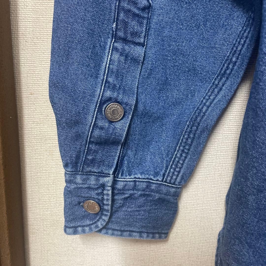 80s Polo Country Ralph Lauren Vintage Denim Work Shirt Boys XL F/S image 5