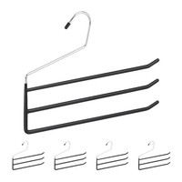 HosenbüGel Mehrfach PlatzsparbüGel Metall KleiderbüGel 3 Stege Pvc-Beschichtung