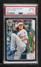 2020 Topps Holiday WalMart Mega Box Short Print Variations Dustin May PSA 6 un2