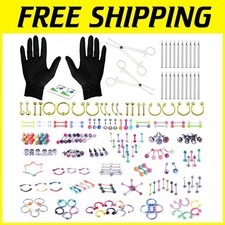 156PC Body Piercing Kit - Professional Jewelry Set