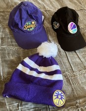 LOS ANGELES SPARKS Basketball WNBA Pom Beanie + Hap Cap Lot of 3 FREE SHIPPING