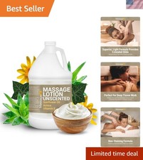 Unscented Massage Lotion, 1 Gallon - Soothing Formula Provides Smooth Extende...