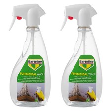 2x Bartoline Fungicidal Wash Mould Algae Lichen Cleaner Remover Spray 500mL 16.99 per litre