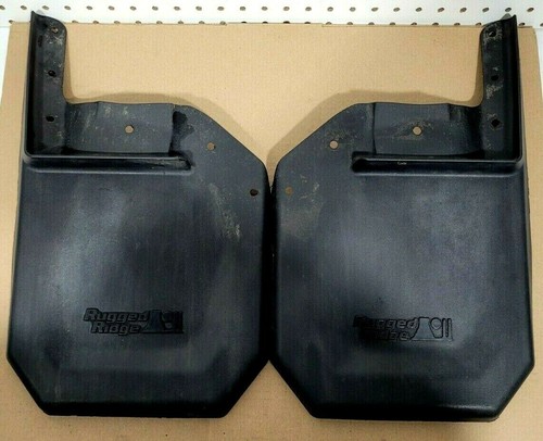 (2) Rugged Ridge Front Black Mud Flaps 11642.01 Rrmud1 - 第 1/8 張圖片