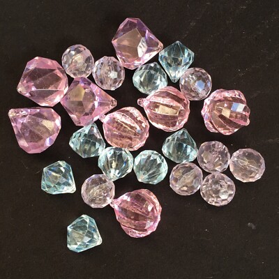 2 Packs Sparkling Gems MICHAELS Decor Gems  48pcs Purple Blue Mix H-62