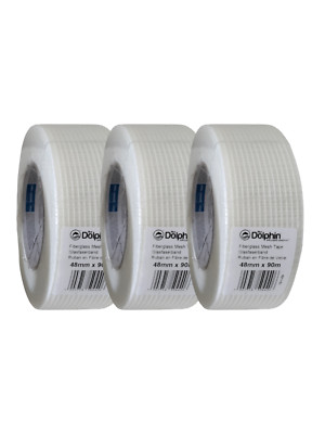 Gitterband 3 Rollen 48 mm x 90m Fugenband Gewebeband selbstklebend Putz Rigips