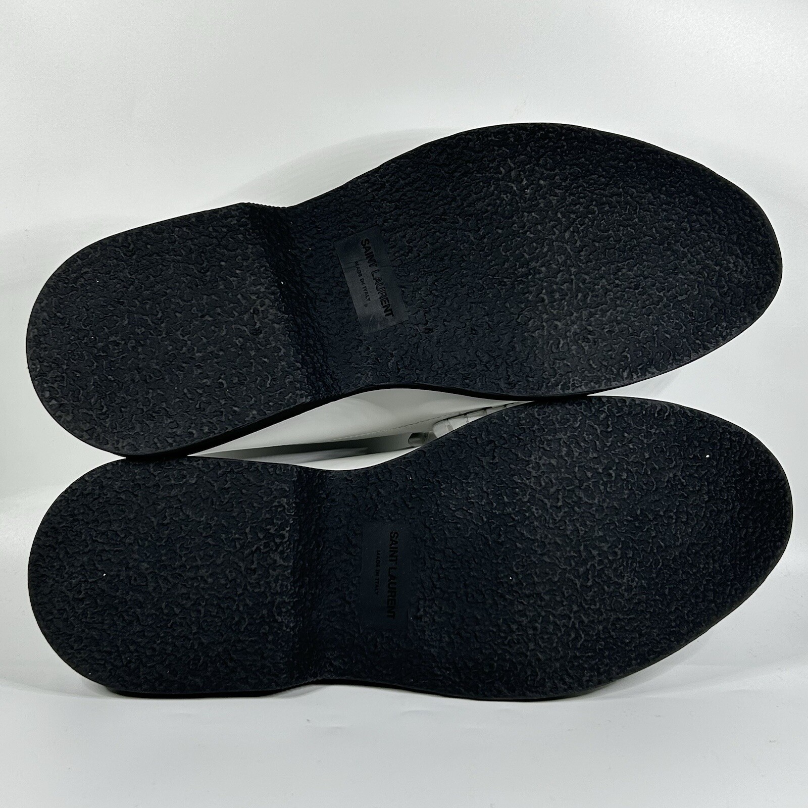 Mocassino Saint Laurent Teddy 10 penny bianco nuovo taglia 41EU 8US