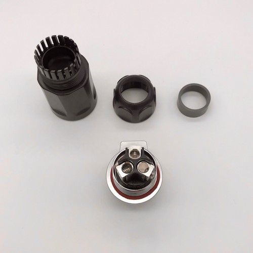 CNLINKO 3 Pin 50Amp Power Industrial Circular Connector, Male Plug & Female Panel Mount Receptacles Socket Jack, Rated 50amp, Outdoor Waterproof IP67, Easy Plug and Pull, Screw Locking Termination