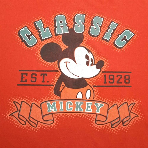 Men's XXL Classic Mickey Mouse Disney Store Red Black Trim Ringer Style T-Shirt - Picture 2 of 7