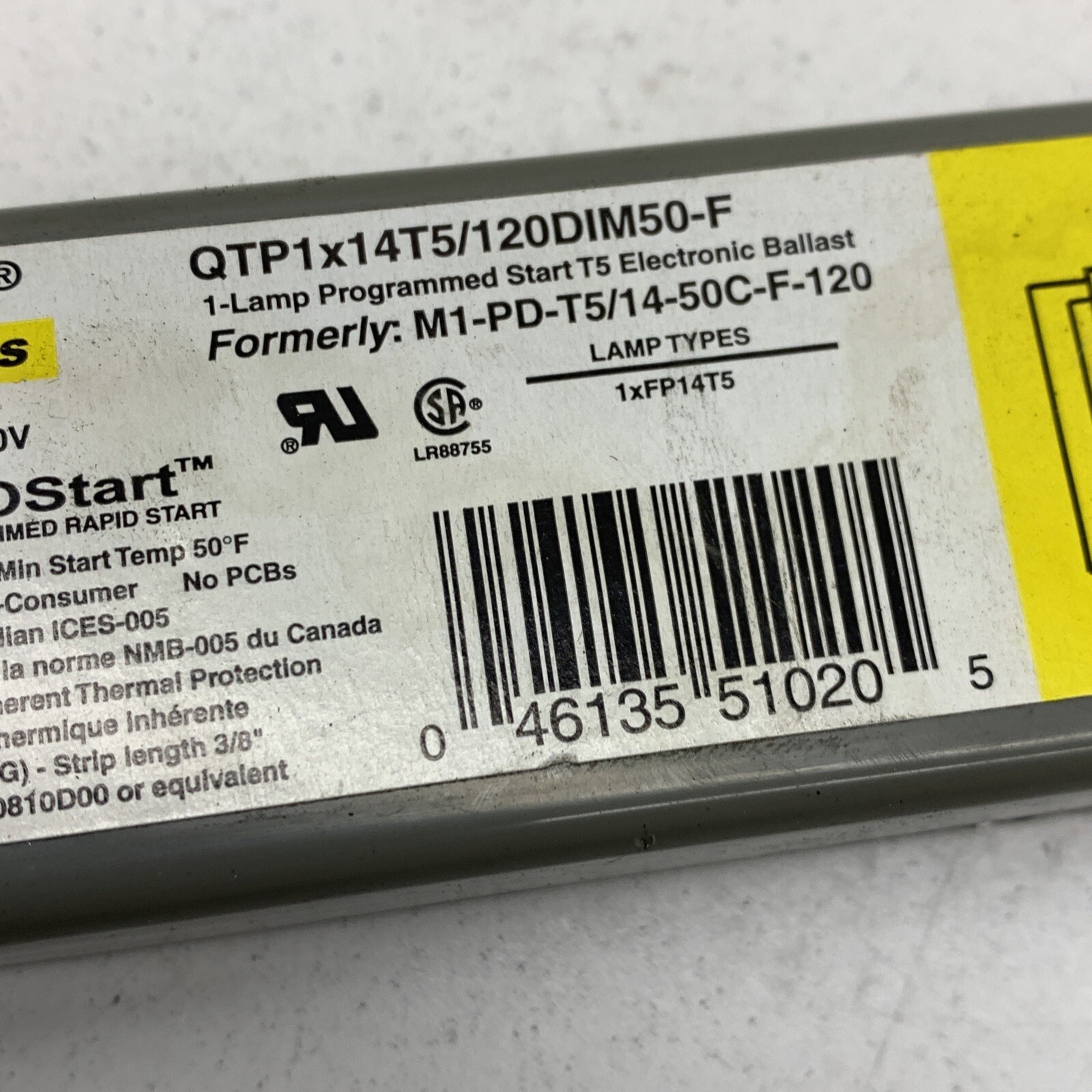 Sylvania QTP1x14T5/120DIM50F Dimmable Fluorescent Ballast (1Lamp