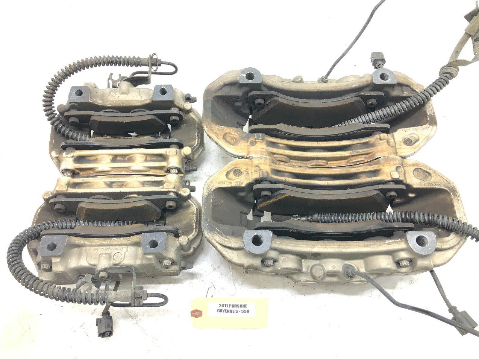 20112018 PORSCHE CAYENNE S BREMBO BRAKE CALIPERS SET X4 W/ PADS OEM eBay